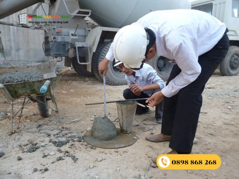 Chi tiết về cách kiểm tra độ sụt bê tông chính xác nhất